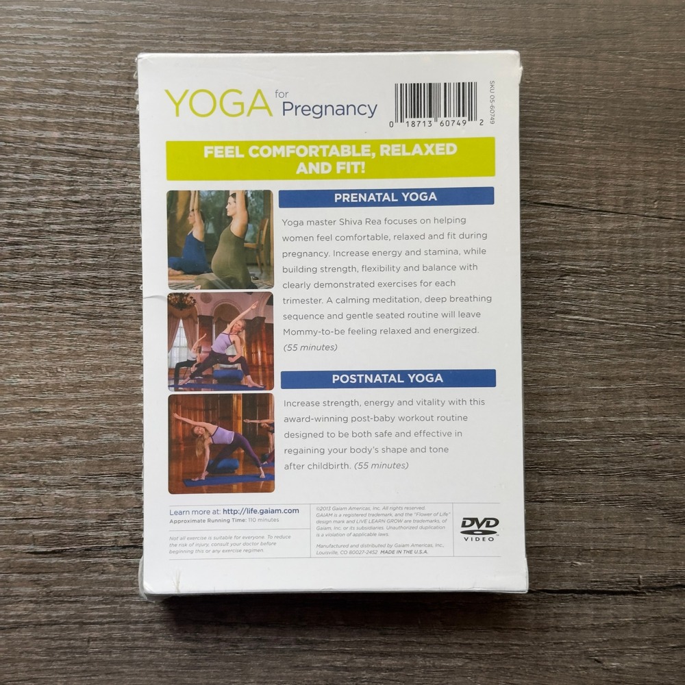 GAIAM Yoga For Pregnancy 1,2,3 Trimester Workouts Fitness DVD 2013 - Picture 2 of 4